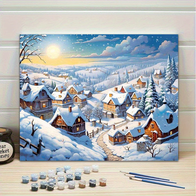 'Snow Village' Paint By Numbers