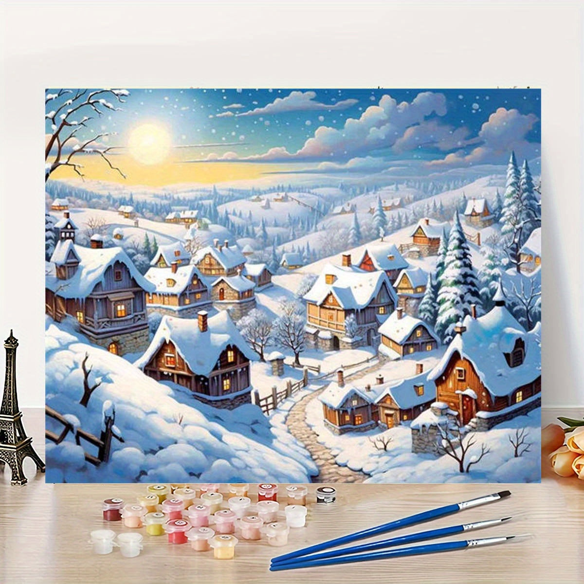 'Snow Village' Paint By Numbers