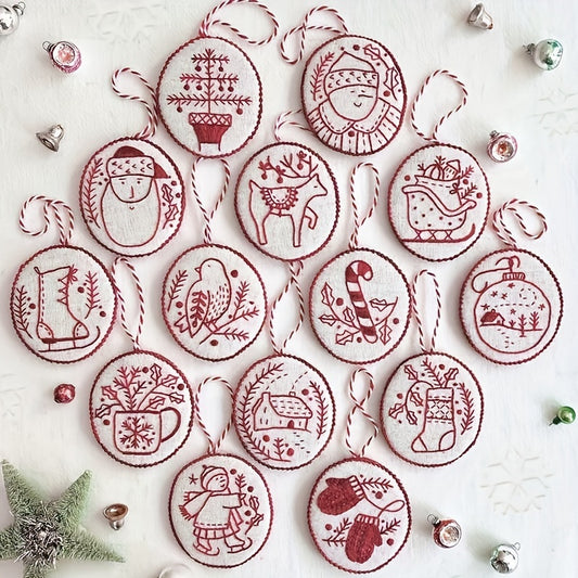 "Christmas Tree Decorations" Embroidery Kit